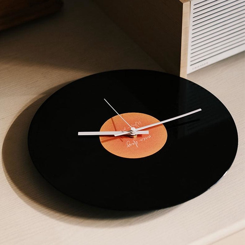 Vinyl Record Clock with Stand